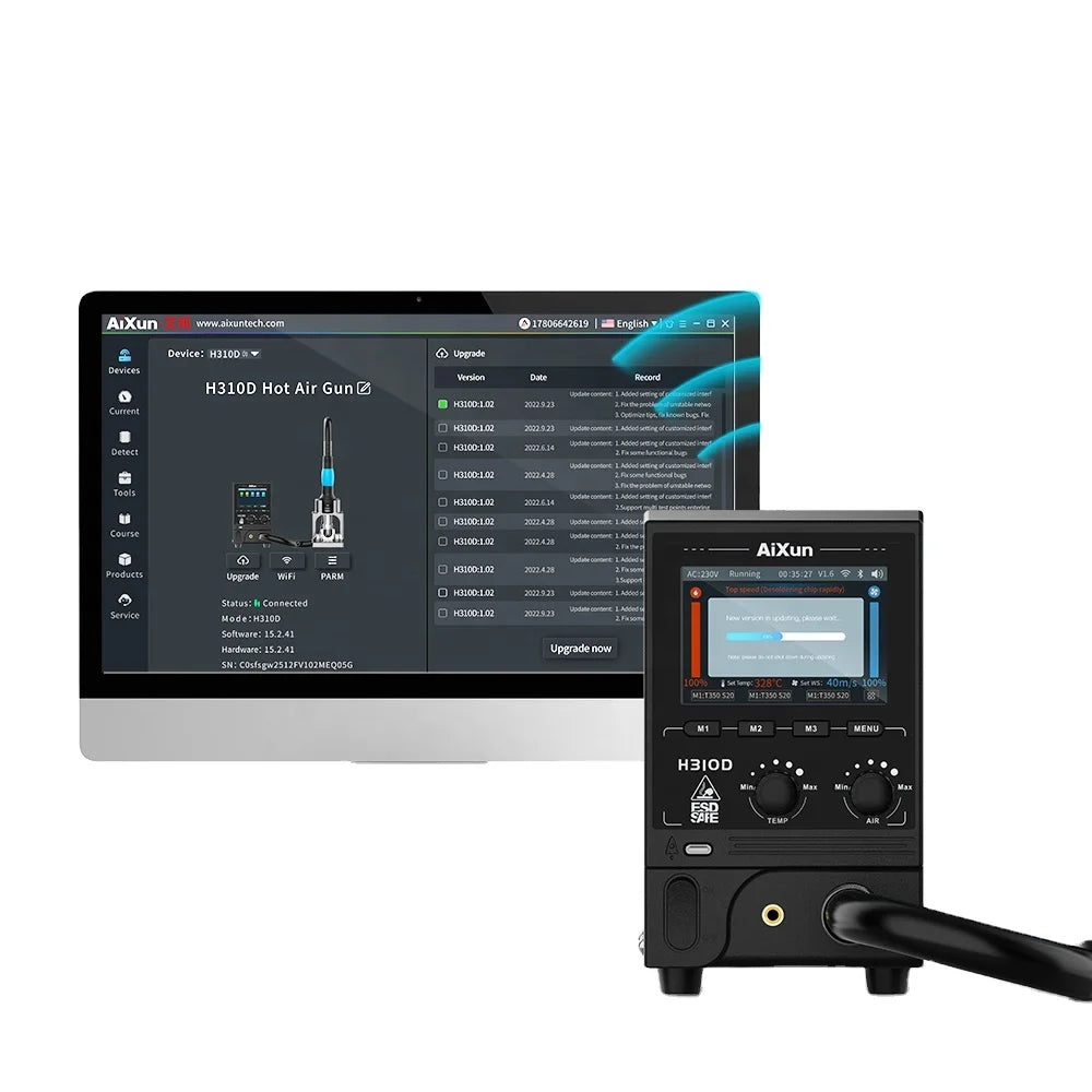 AIXUN H310D Intelligent Temperature Control Hot Air Gun Soldering Rework Station Hot Air Rework Station Engine Provided 1000W NovaCart