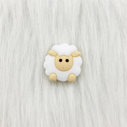 5pcs Animals Cartoon Silicone  Teething  Sheep   For Children Newborn Baby Teether For Teeth Stevvex