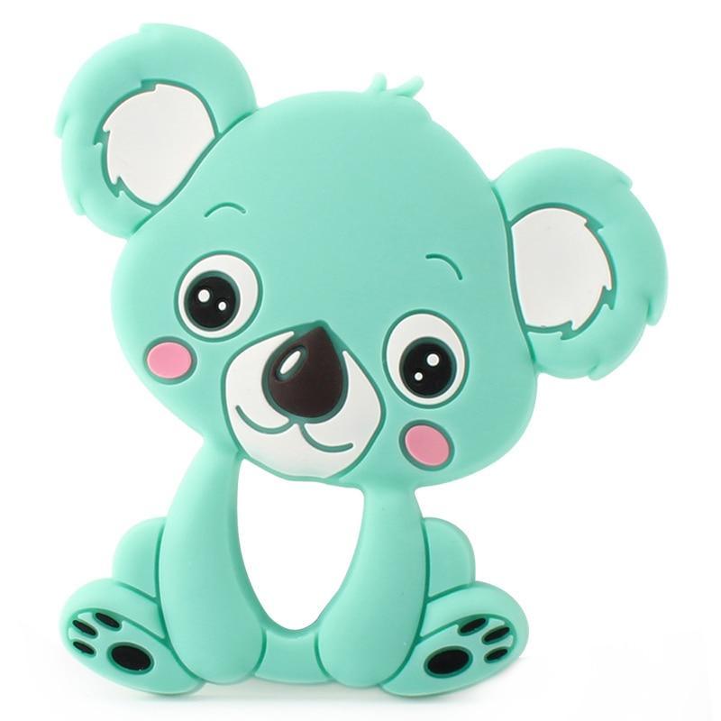2pcs Cartoon Baby Teether Animal Silicone Teether Raccoon Elephant Koala Giraffe  Baby Teething Toys Accessories Perfect Toy For Kids Stevvex