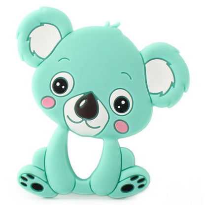 2pcs Cartoon Baby Teether Animal Silicone Teether Raccoon Elephant Koala Giraffe  Baby Teething Toys Accessories Perfect Toy For Kids Stevvex