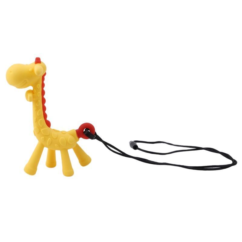 Unique Cute Cartoon Giraffe Shape Baby Teether Silicone  Teething Toy New Hanging Toy For Baby Activity Stevvex
