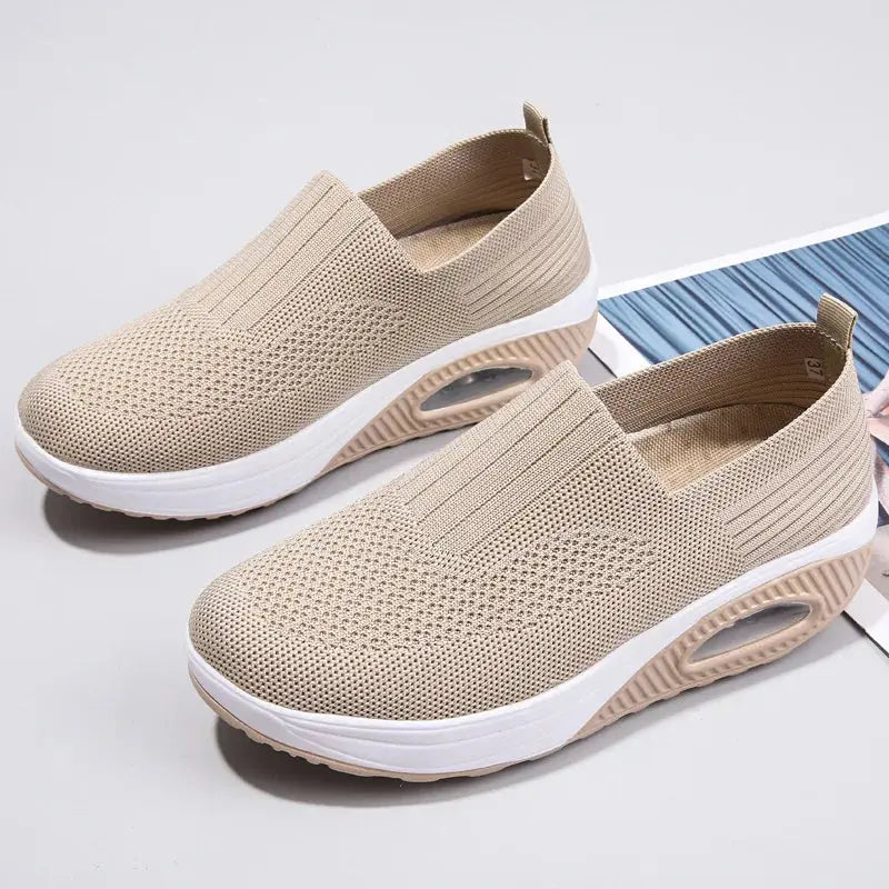 New Women's Casual Sports Air Cushion Mom Shoes Rocking Shoes Slip-Resistant Knitted Women's Shoes NovaCart