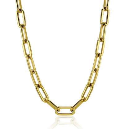 Gold Color Big Carabiner Lock Clasp Chain Link Charm Femme Bracelet for Women Handmade Statement Bracelet Necklace Sets NovaCart