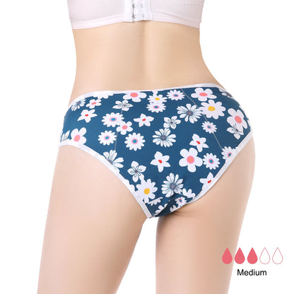 Shanhao Print Menstrual Panties Teens Organic Cotton Bragas Menstruales Biodegradable Bamboo Period Panties for Women NovaCart
