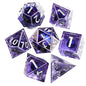 MINI PLANET DND Dice Set Purple Dragon Eye Liquid Core Dice RPG Dungeons&Dragons Wholesale Custom Handmade Polyhedral Resin Dice NovaCart