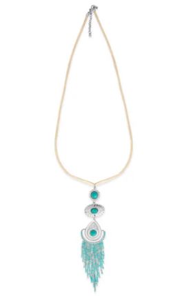 Desert Breeze Turquoise and Silver Pendant Necklace Country in My Heart