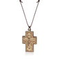 Handmade Rope Chain Necklace Wood Orthodox Cross Pendant Necklace