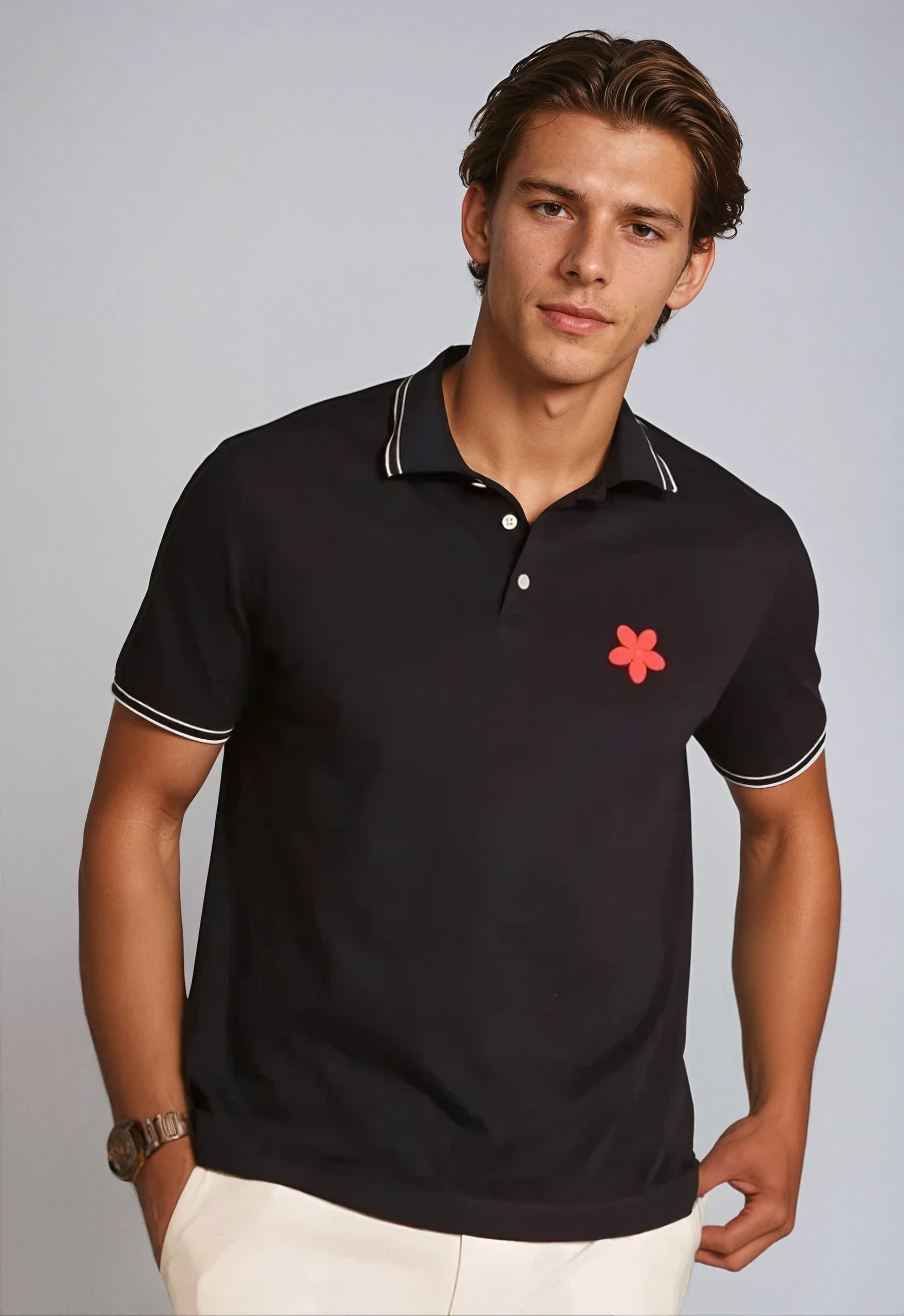 Happy Polo Shirt - Black Buki