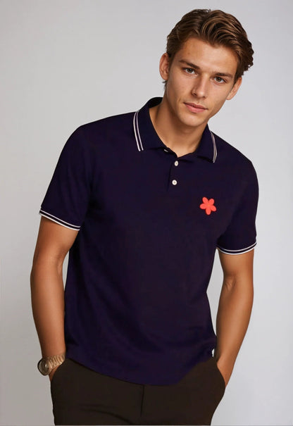 Happy Polo Shirt - Navy Buki
