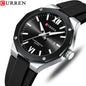 CURREN 8465 Brand Silicone Men Watches Big Dial Quartz Wristwatches Simple Watches Clock Reloj Hombre Male Casual Watch for Gift NovaCart