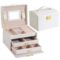 Hot Sale PU Leather Jewelry Storage Box Different Color Organizer for Earrings Necklace Jewelry NovaCart
