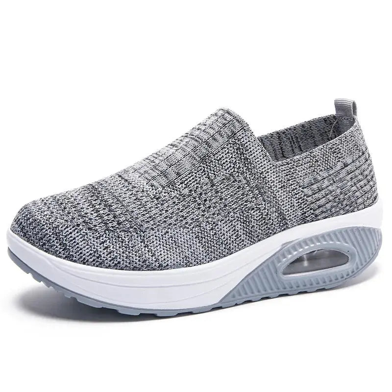 New Women's Casual Sports Air Cushion Mom Shoes Rocking Shoes Slip-Resistant Knitted Women's Shoes NovaCart