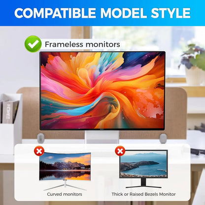 JEAPKA 27 Inch Frameless Monitor 16:9 Widescreen Privacy Screen Protector Hidden Design Magnetic Anti-Blue Light Shield NovaCart