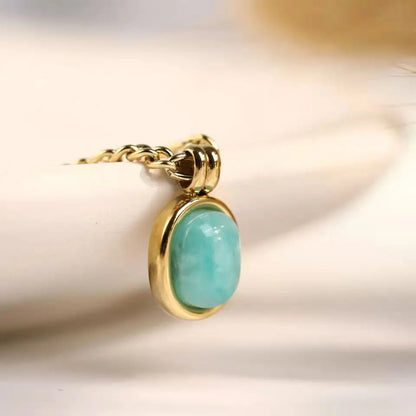 Dainty Amazonite Pendant Necklace LUNAR VINES
