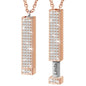 Rose Gold Personalized Name Retractable Double-layer Engraved 3D Necklace