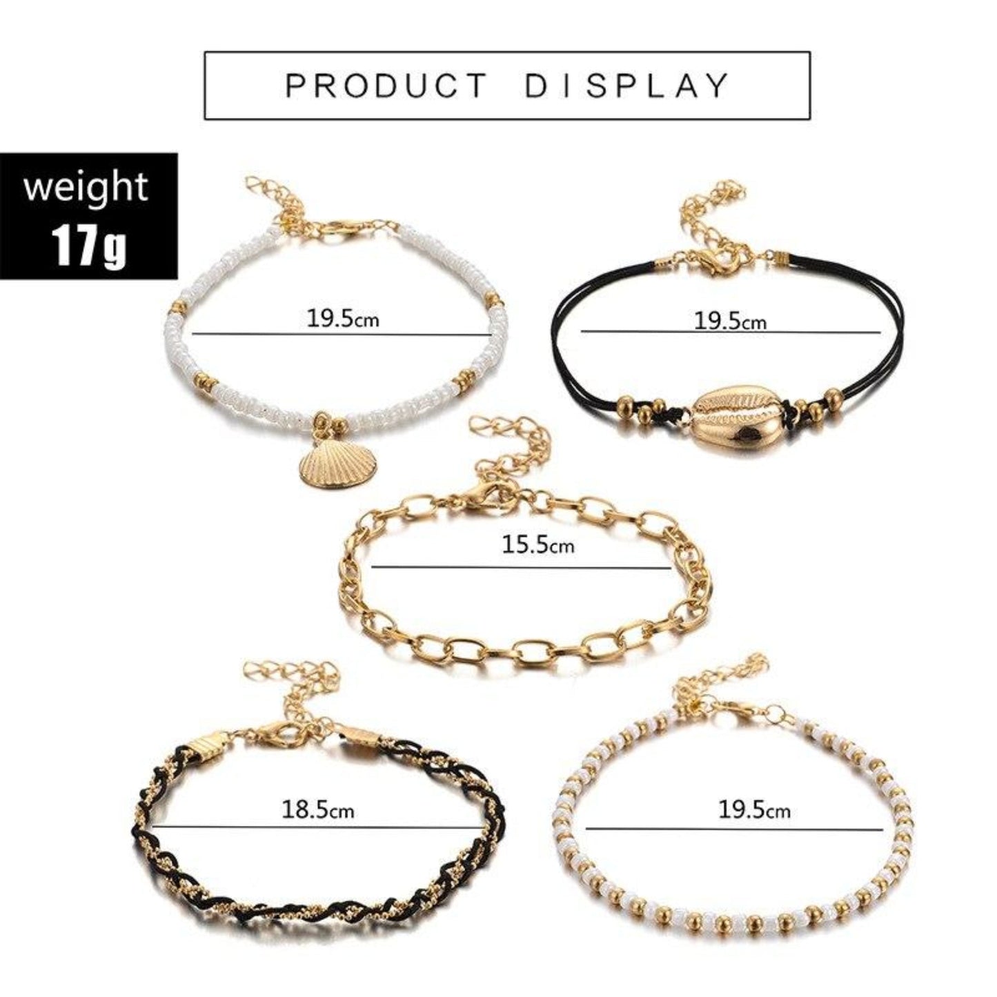 Golden Shore Anklet Ivory Embers