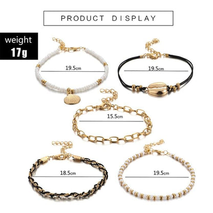 Golden Shore Anklet Ivory Embers