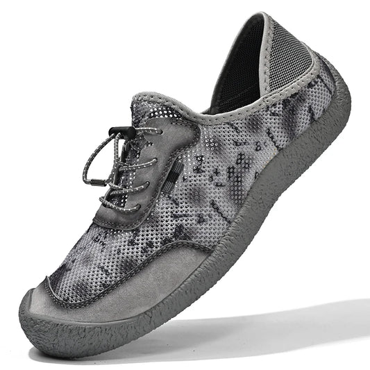 Factory Supply Large Size Feet Genuine Leather Mesh Upper Breathable Hand Made Sewing Men Cool Summer Shoes Sandals NovaCart