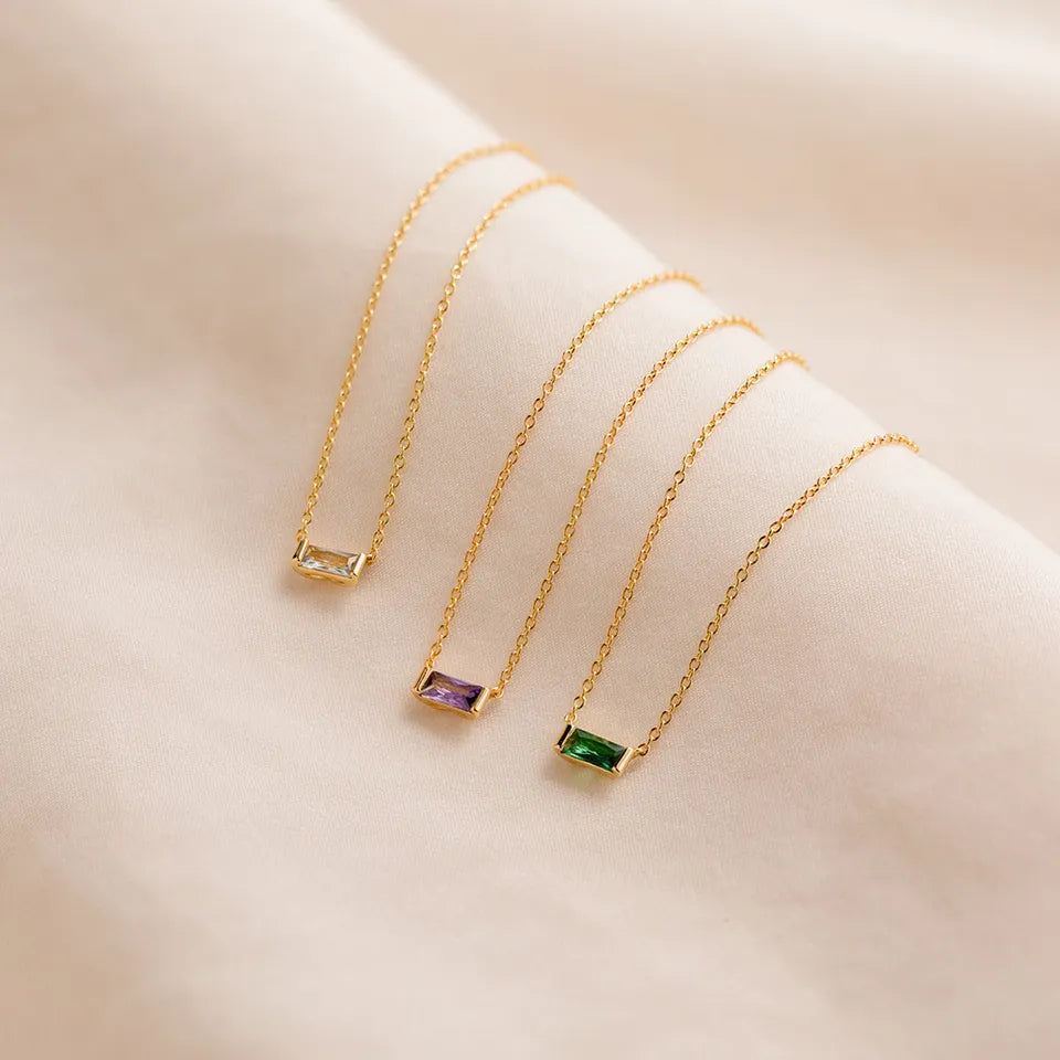 Birthstone Charm Necklace LUNAR VINES