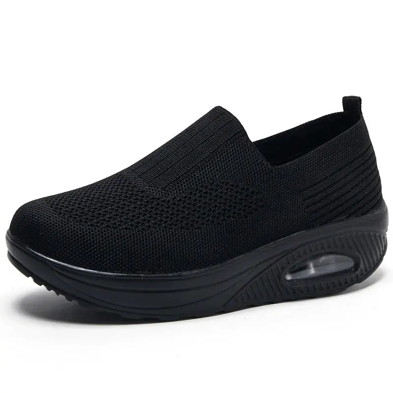 New Women's Casual Sports Air Cushion Mom Shoes Rocking Shoes Slip-Resistant Knitted Women's Shoes NovaCart