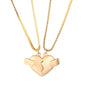 2Pcs Lovers Matching Heart Pendant Couple Magnetic Heart Pendant Necklace Couple Jewelry