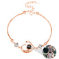 Customize Photo Name Projection Bracelet For Heart Chain Bracelets