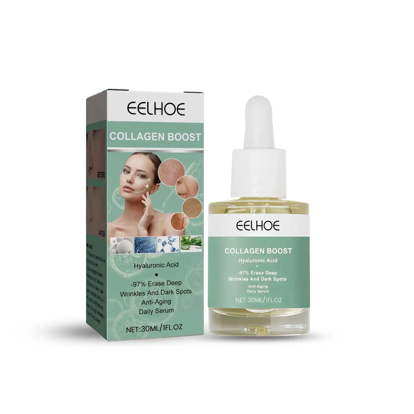 EELHOE Anti-Aging Serum with Vitamin C Collagen for Essence for Hydrating Lightening Firming Skin Care 100ml 30ml Dark Spot Remo NovaCart