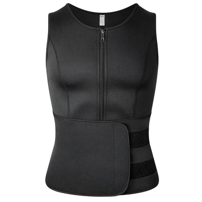 Neoprene Men's Shapers Sweat Vest for Men Waist Trainer Vest Adjustable Workout Body Shaper with Double Zipper for Sauna Suit NovaCart