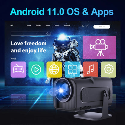 HY320 Mini Hd Home Theater Projector Mini Projector 4k Android Smart bluetooth Wi-fi Portable Outdoor Travel Projector 4K NovaCart