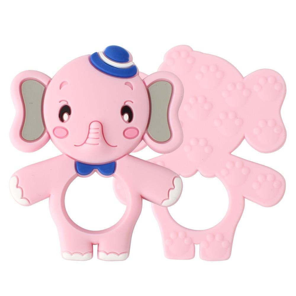 2pcs Cartoon Baby Teether Animal Silicone Teether Raccoon Elephant Koala Giraffe  Baby Teething Toys Accessories Perfect Toy For Kids Stevvex