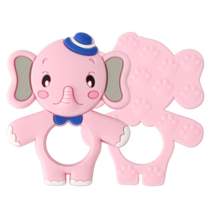 2pcs Cartoon Baby Teether Animal Silicone Teether Raccoon Elephant Koala Giraffe  Baby Teething Toys Accessories Perfect Toy For Kids Stevvex
