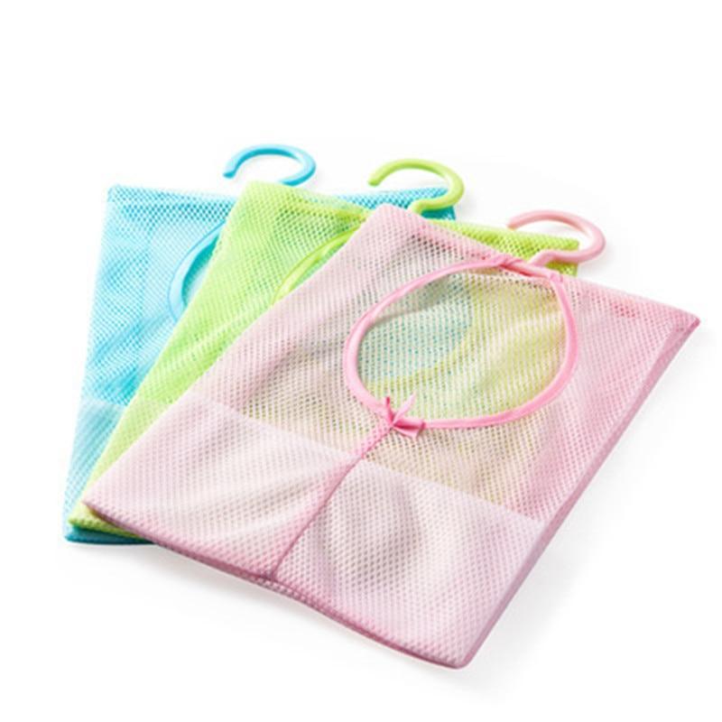 Bathroom Multifunctional Hanging Storage Mesh Bags Eco-Friendly Mesh Bath Toys Baskets For Bathroom For Storage Items Stevvex
