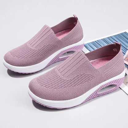 New Women's Casual Sports Air Cushion Mom Shoes Rocking Shoes Slip-Resistant Knitted Women's Shoes NovaCart