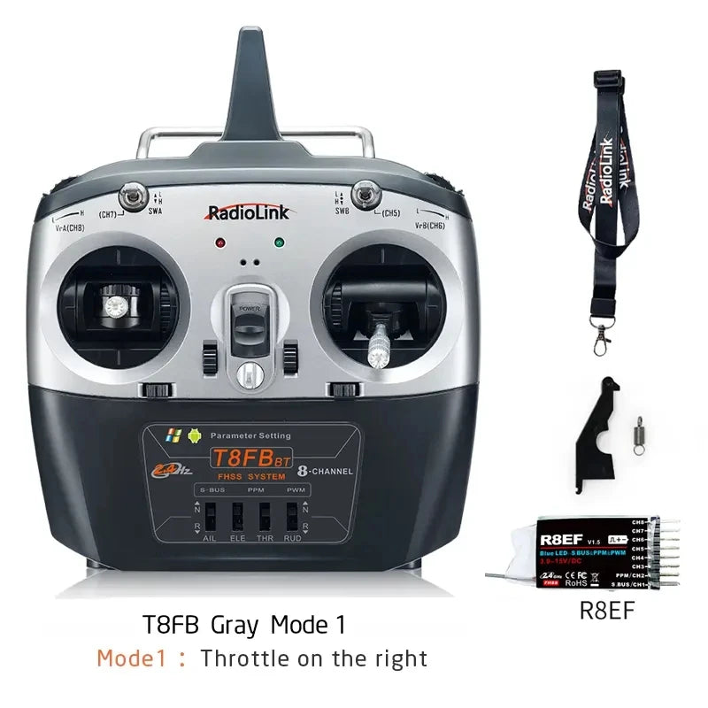 RadioLink RC Transmitter T8FB Throttle Right with Receiver R8EF for Drone 2km Control Distance 8 Channels RC Controller Pix4 NovaCart