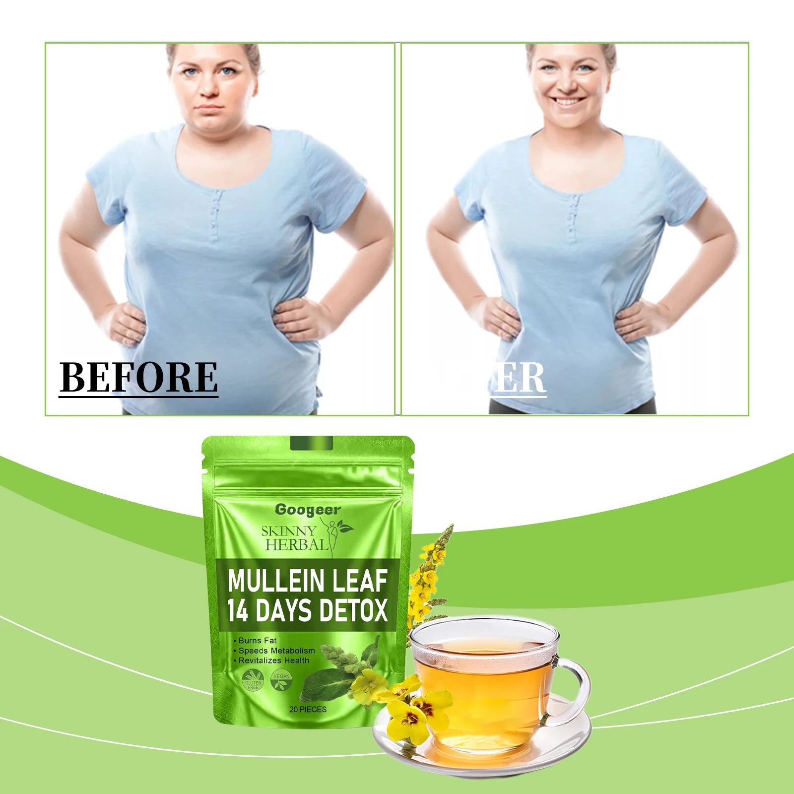 Googeer Herbal Detoxifying Body Tightening Tea Slimming and Tummy Tea with Effective Body Treatment Detox Tea Bag NovaCart
