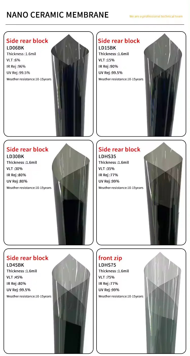 Multi-color Selection Magnetic Control Thermal Reflection Solar Film 99% UVR 15% VLT Automotive Windshield Sunscreen Window Film NovaCart