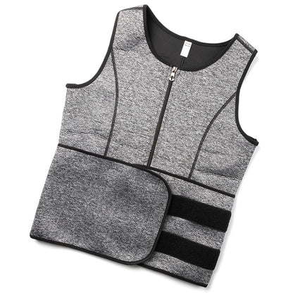 Neoprene Men's Shapers Sweat Vest for Men Waist Trainer Vest Adjustable Workout Body Shaper with Double Zipper for Sauna Suit NovaCart