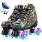 TopSupply New Design High-top for Adult Unisex Indoor and Outdoor Skating Four Light up Wheels Roller Skates With Shoes Bag NovaCart