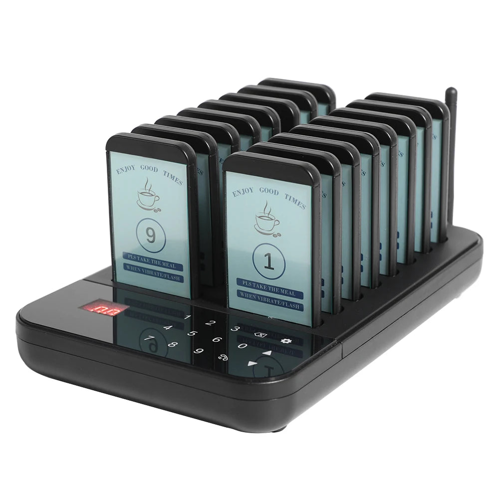 Factory Direct Wireless Waiter Calling System QC160 Coaster Pagers for Restaurants Use NovaCart