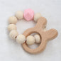 Modern Baby Silicone Wooden  Nursing Bracelets Wood Teether Silicone Beads Teething Wood Rattles Toys for Baby Stevvex