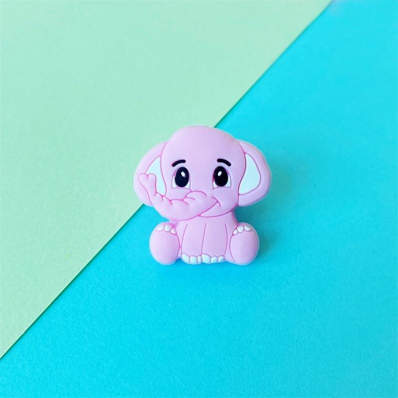 2pc Silicone Elephant Teether  Baby Silicone Chew Charms Baby Teething Gift Toddler Toys Unique Design Stevvex