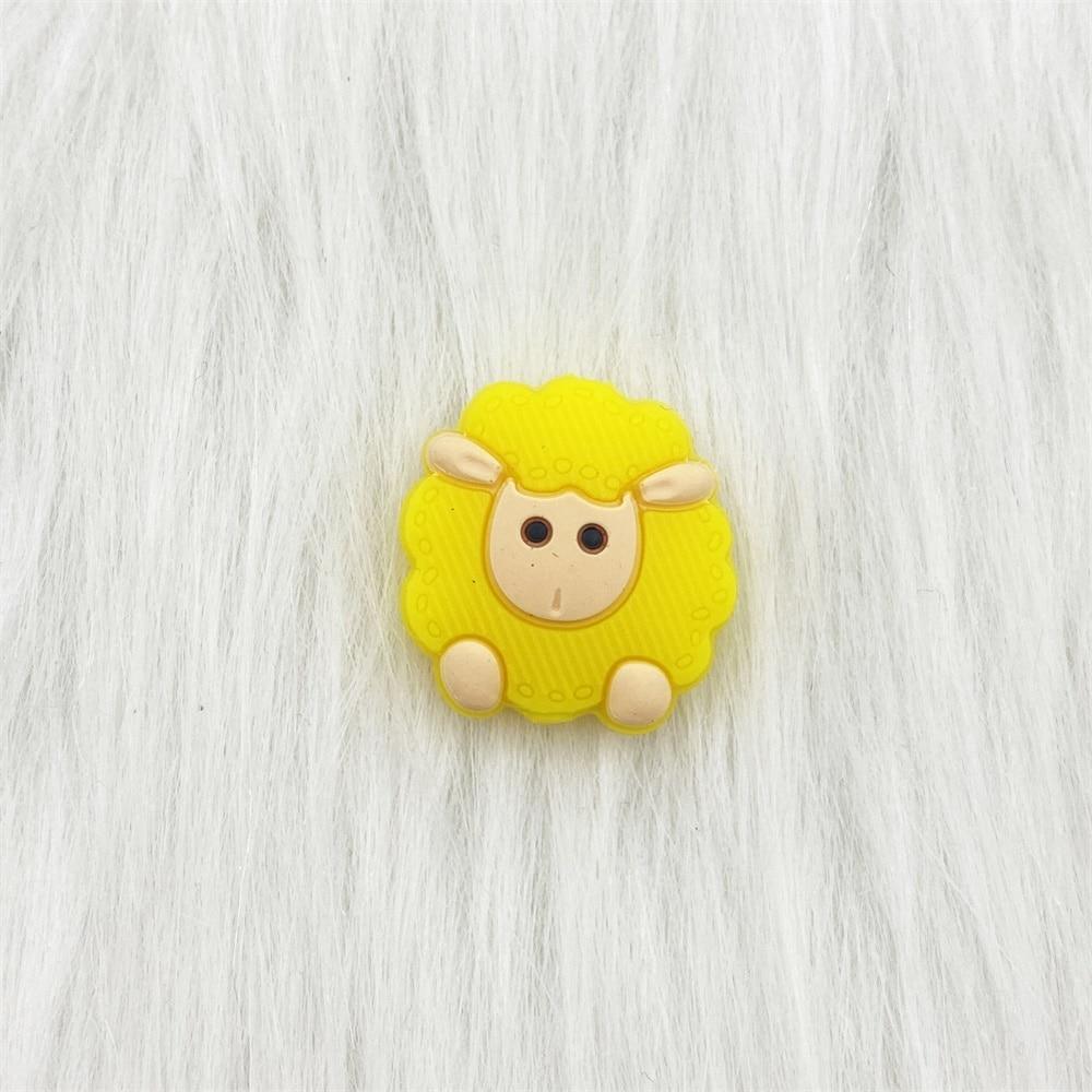 5pcs Animals Cartoon Silicone  Teething  Sheep   For Children Newborn Baby Teether For Teeth Stevvex