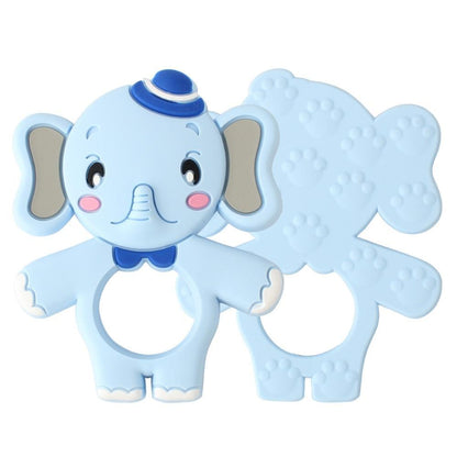 2pcs Cartoon Baby Teether Animal Silicone Teether Raccoon Elephant Koala Giraffe  Baby Teething Toys Accessories Perfect Toy For Kids Stevvex