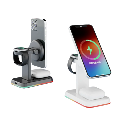 Revolutionary 3-in-1 Magnetic Wireless Charger - Fast Charge Your Devices with Style!