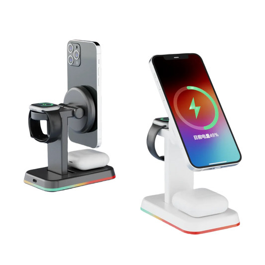 Revolutionary 3-in-1 Magnetic Wireless Charger - Fast Charge Your Devices with Style!
