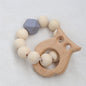 Modern Baby Silicone Wooden  Nursing Bracelets Wood Teether Silicone Beads Teething Wood Rattles Toys for Baby Stevvex
