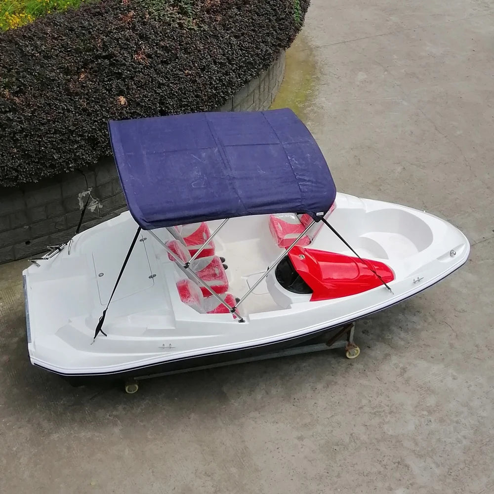 4.67 M 4 Seats Fiberglass Outboard Engine High Speed Boat for Personal Pleasure NovaCart