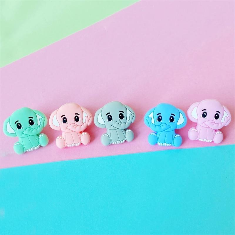 2pc Silicone Elephant Teether  Baby Silicone Chew Charms Baby Teething Gift Toddler Toys Unique Design Stevvex