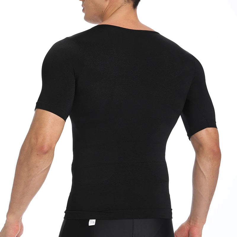 Men's Slimming Body Shapewear Posture Vest Tummy Abdomen Corrector Compression Body Modeling Fat Burner Chest Tummy Shirt Corset NovaCart