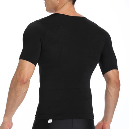 Men's Slimming Body Shapewear Posture Vest Tummy Abdomen Corrector Compression Body Modeling Fat Burner Chest Tummy Shirt Corset NovaCart